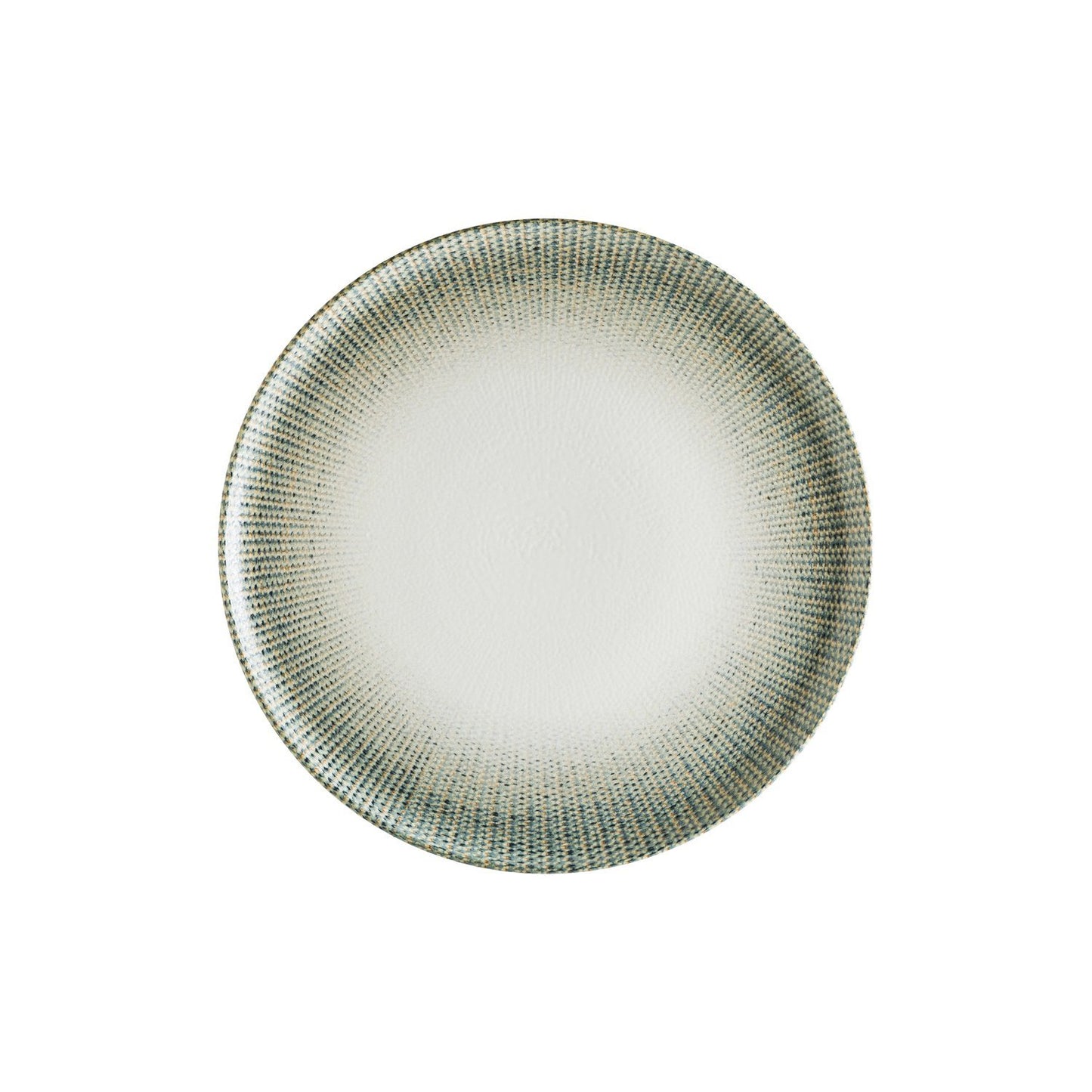 Turgla Vitrified Sway dia.12.75" Round Decorated Vitrified Plate - Case Pack: 6