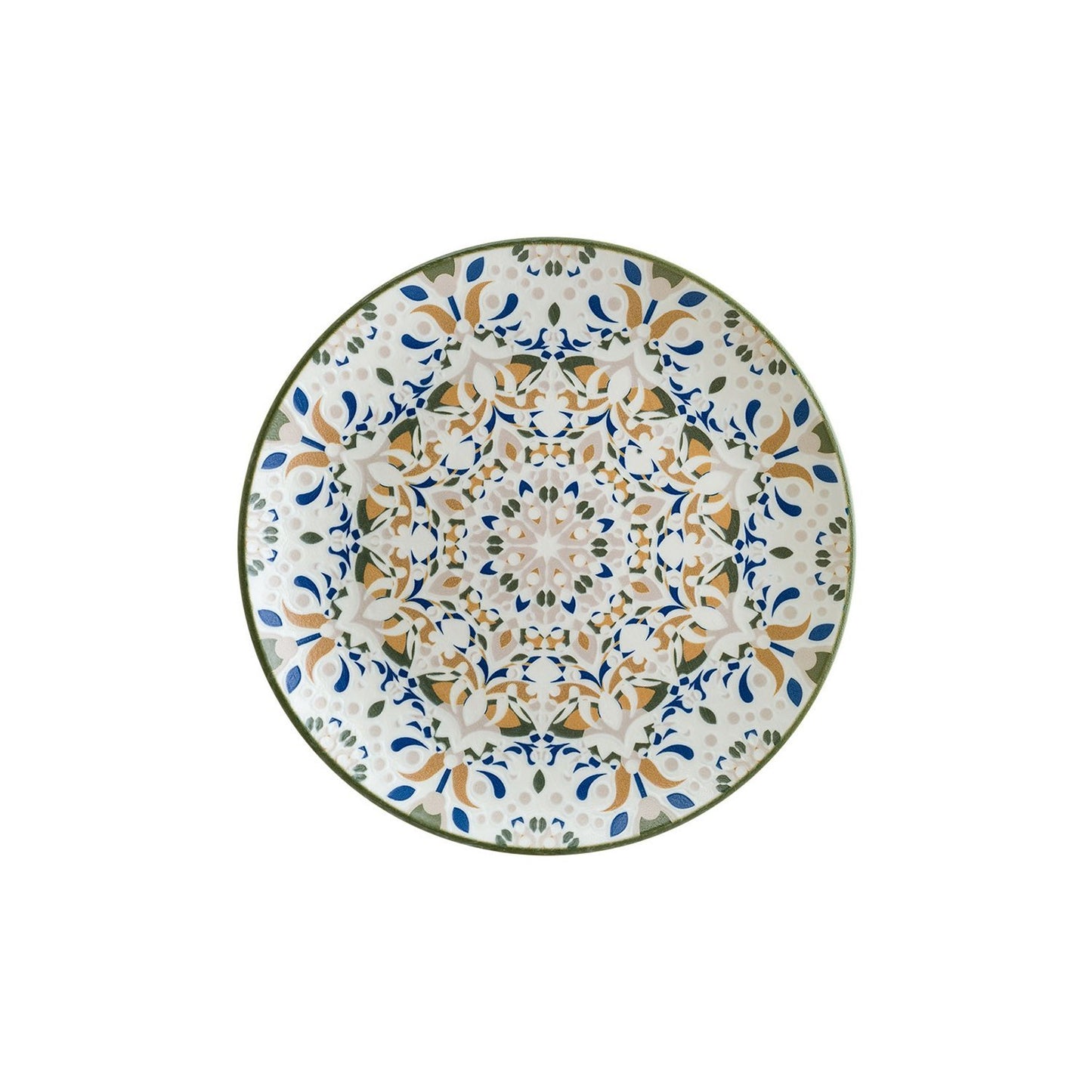 Tenango dia.12" Round Decorated Vitrified Plate