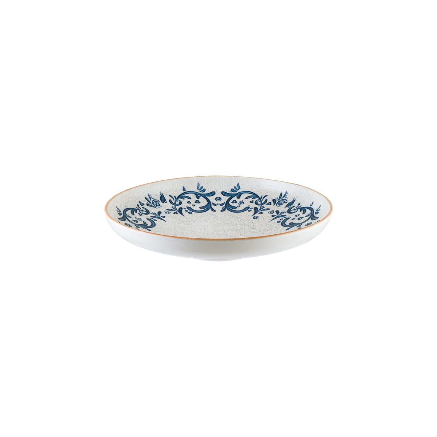 Turgla Vitrified Viento dia.10.75" h:2.25" Round Decorated Vitrified Deep Plate - Case Pack: 6