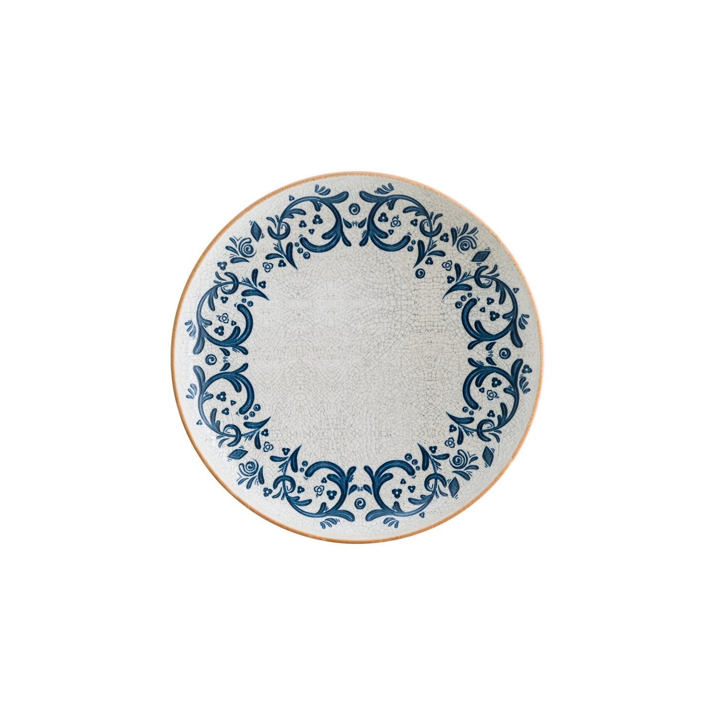 Turgla Vitrified Viento dia.10.75" h:2.25" Round Decorated Vitrified Deep Plate - Case Pack: 6