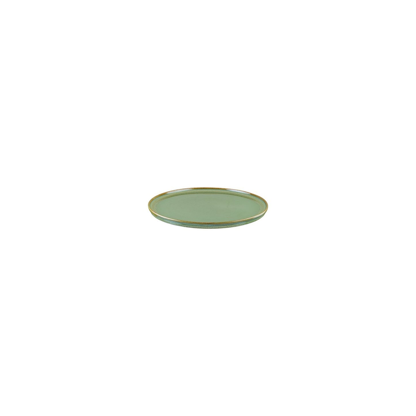 Turgla Vitrified Sage dia.6.25" Round Green Vitrified Plate - Case Pack: 12