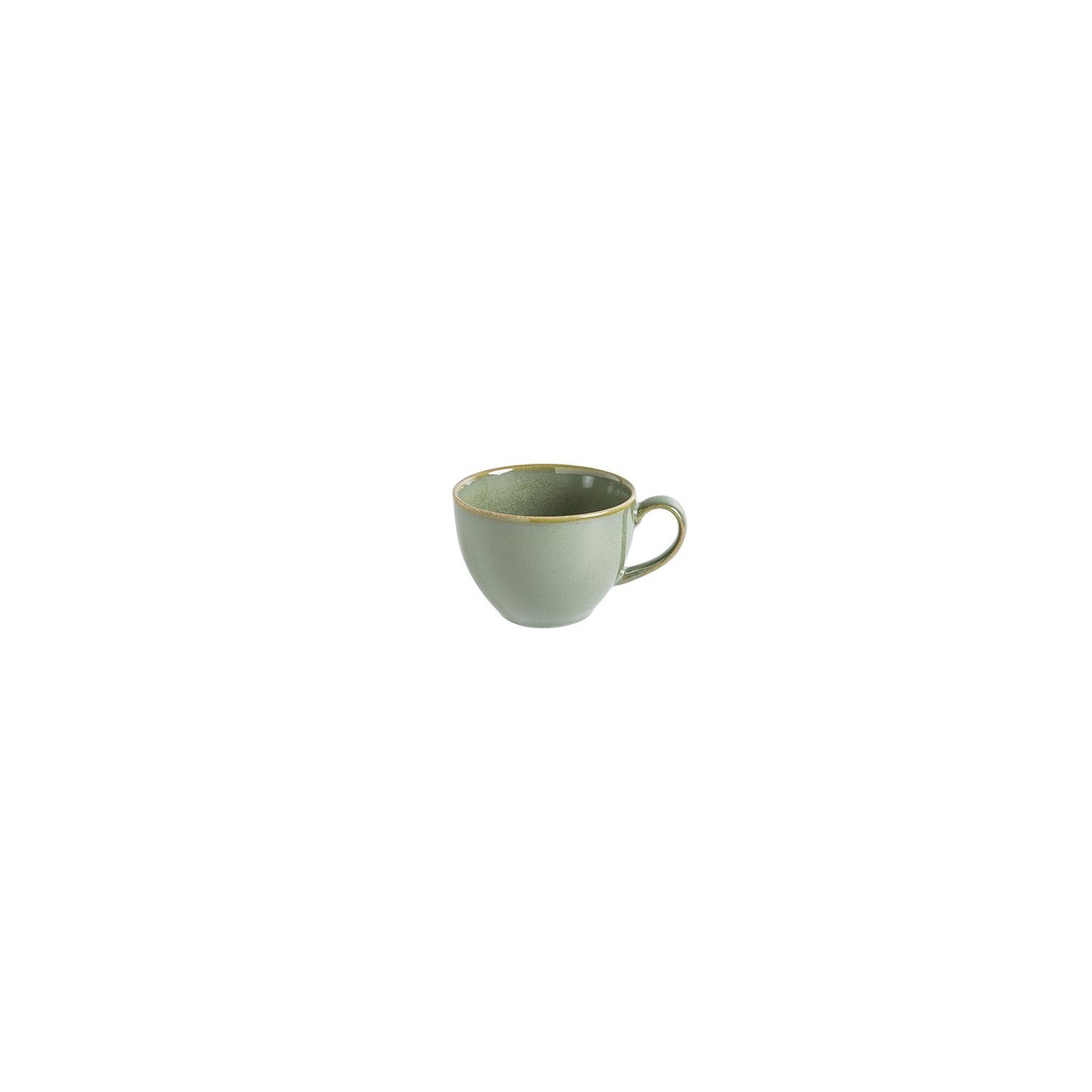 Sage dia.3.5" h:2.75" 7 oz. Round Green Vitrified Cup