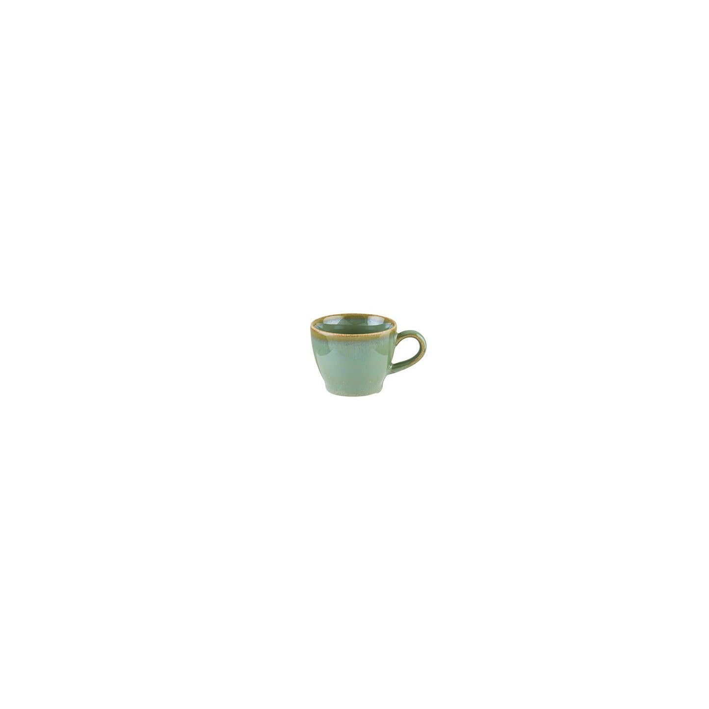 Sage dia.2.5" h:2" 3 oz. Round Green Vitrified Espresso Cup