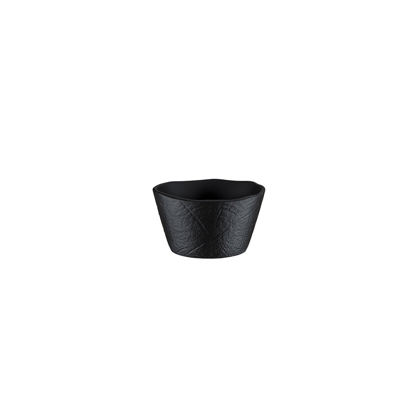 Turgla Vitrified Shade 3.5" x 3.5" x h:2" 7 oz. Square Black Vitrified Ramekin - Case Pack: 12
