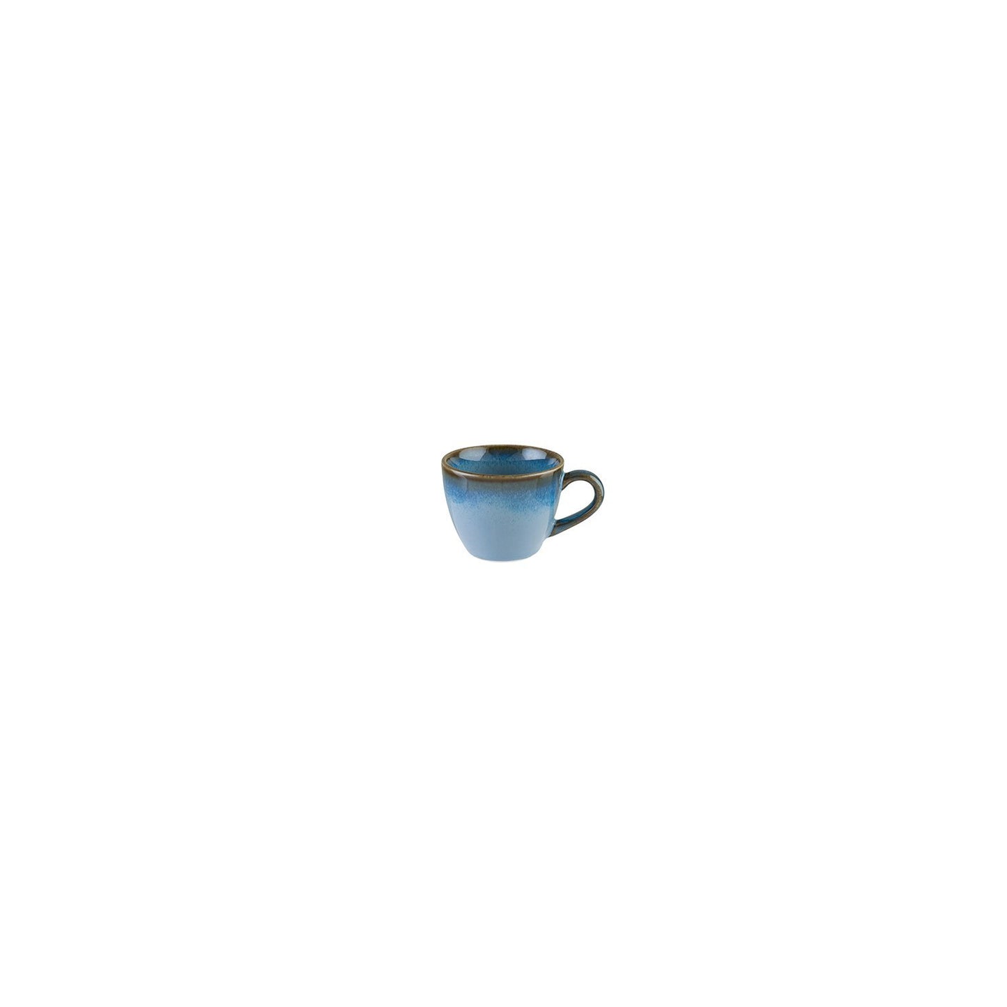 Sky dia.2.5" h:2" 3 oz. Round Blue Vitrified Espresso Cup