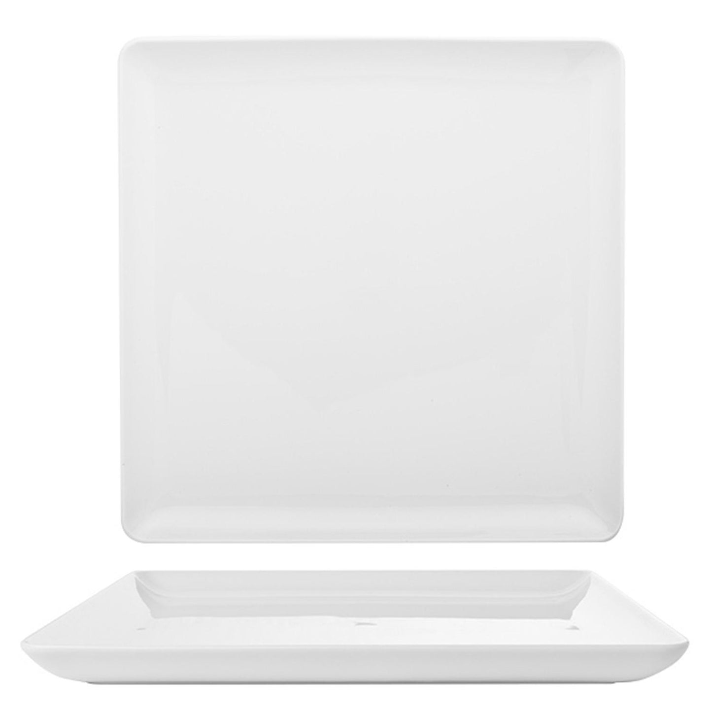 Porcelain Santa Monica 6" x 6" Square White Porcelain Plate - Case Pack:12