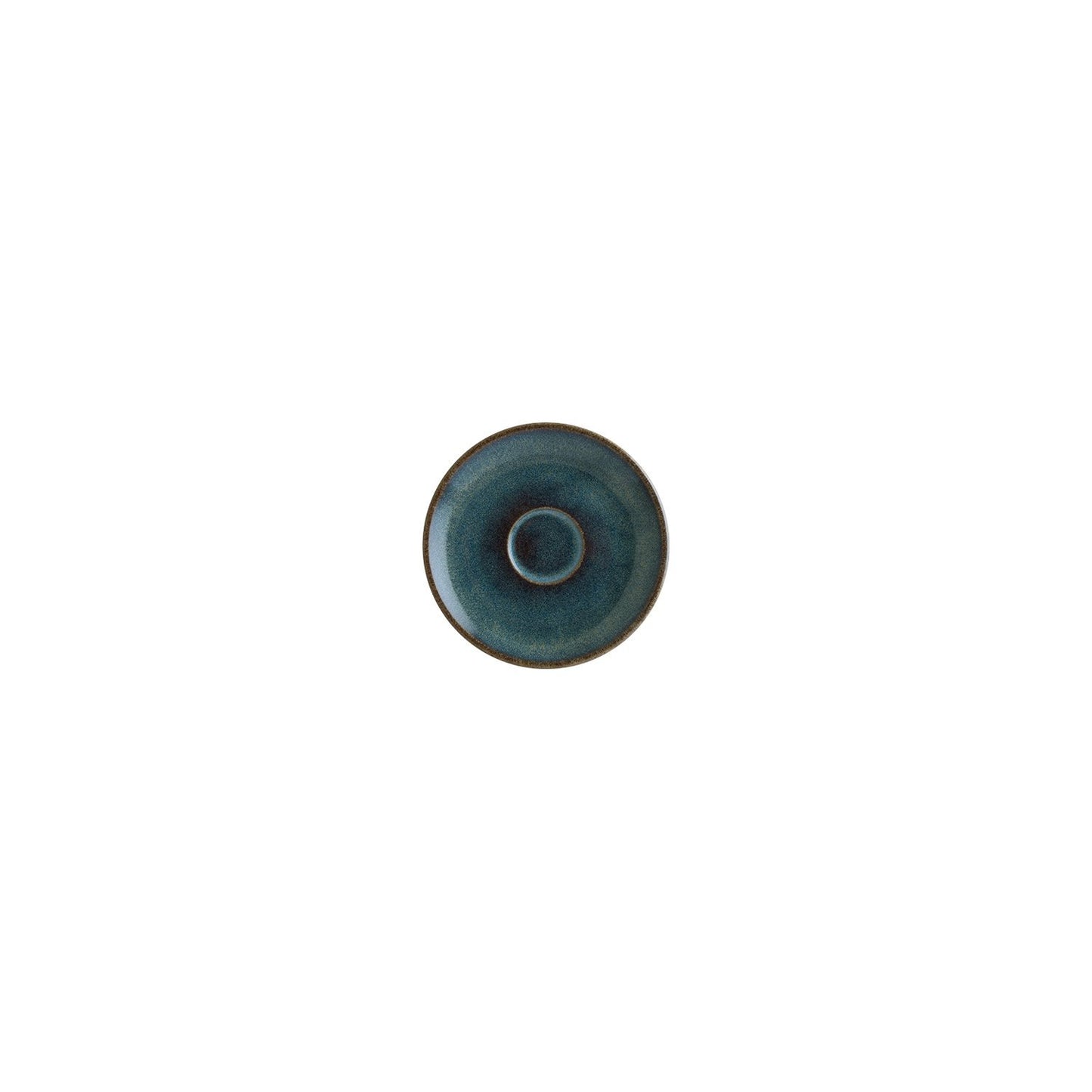Sphere Ocean dia.4.75" Round Blue Vitrified Saucer