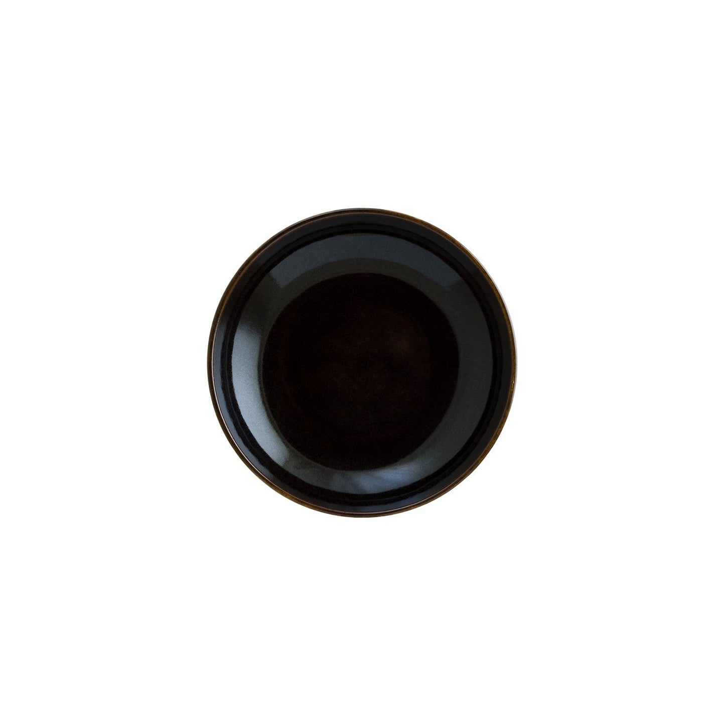Sphere Earth dia.9" h:2" 34 oz. Round Black Vitrified Bowl