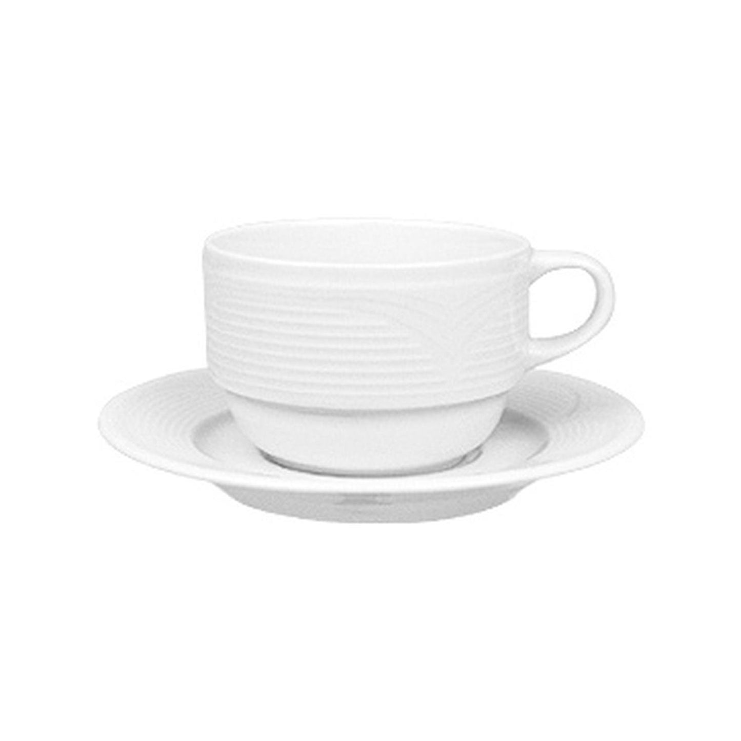 Saturn dia.5.75" Round White Porcelain Saucer