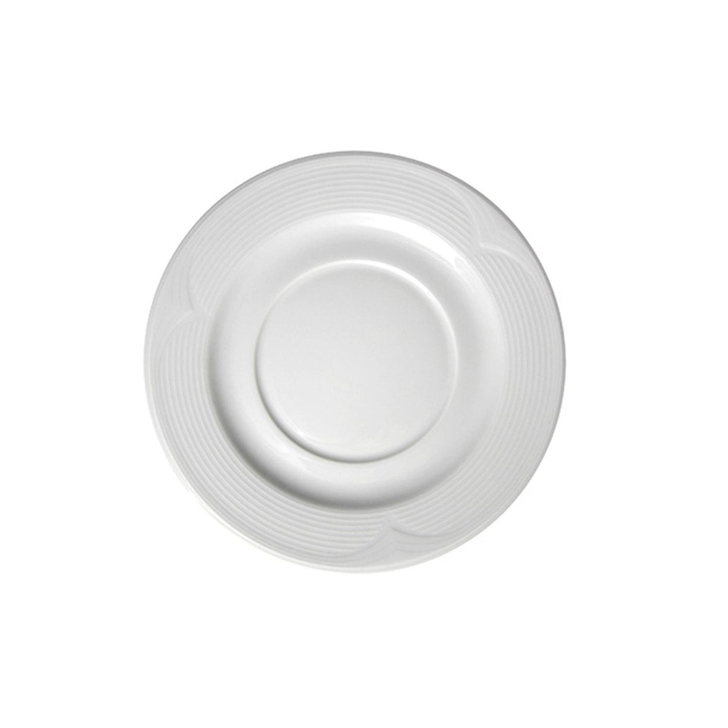 Saturn dia.7" Round White Porcelain Saucer