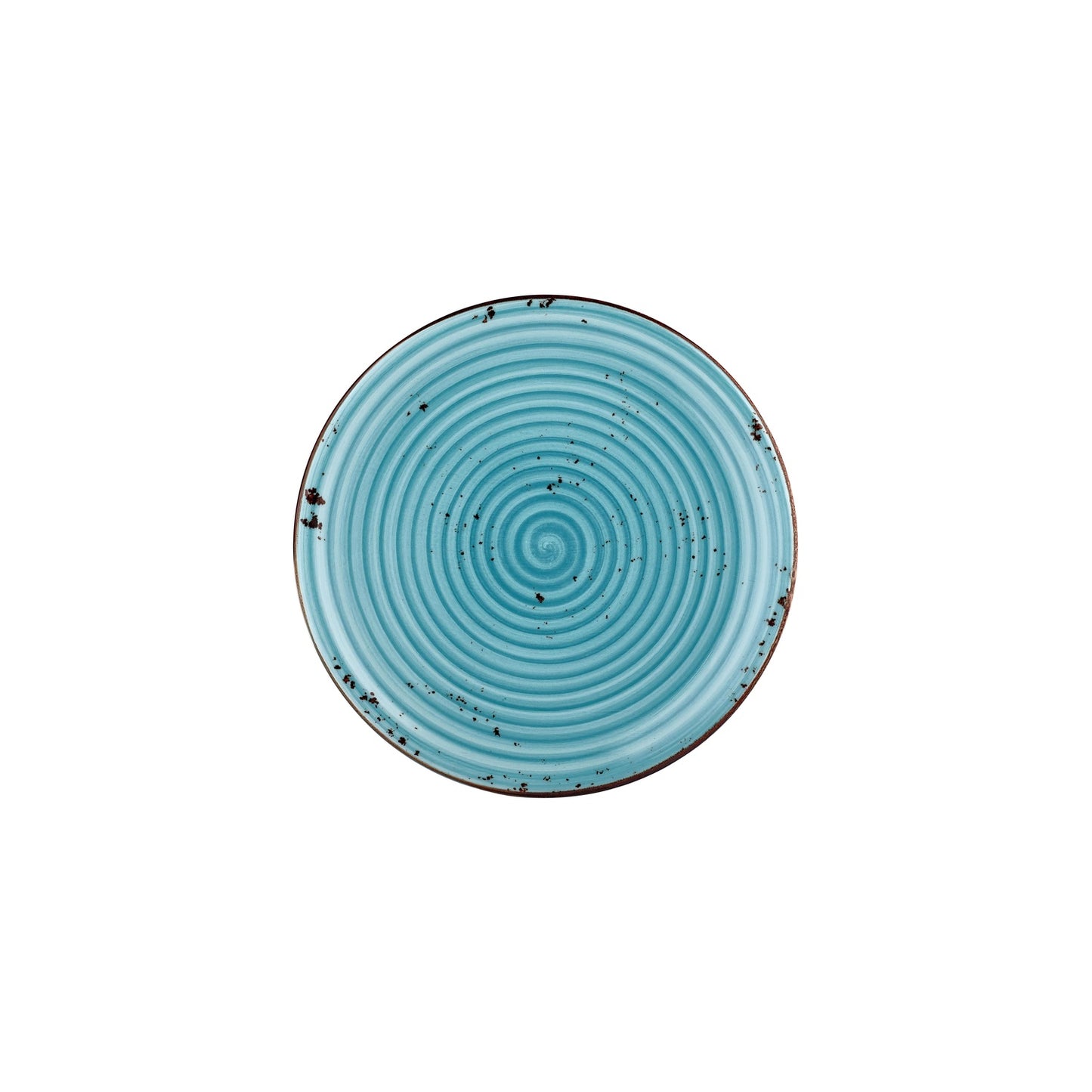 Infinity dia.9.75" Round Turquoise Vitrified Plate