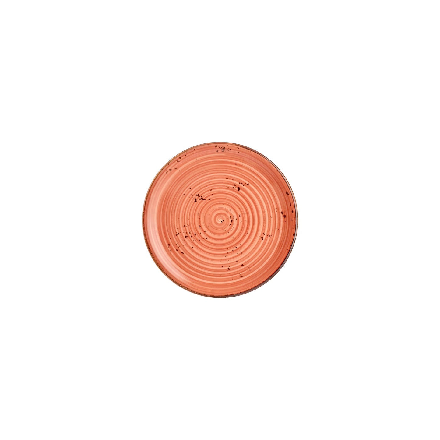 Laterite dia.7.5" Round Orange Vitrified Plate