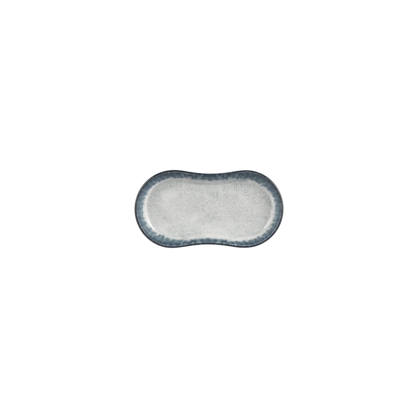 Smooth Ambience Blue 7.5" x 4.25" x h:0" Oval Blue Vitrified Platter