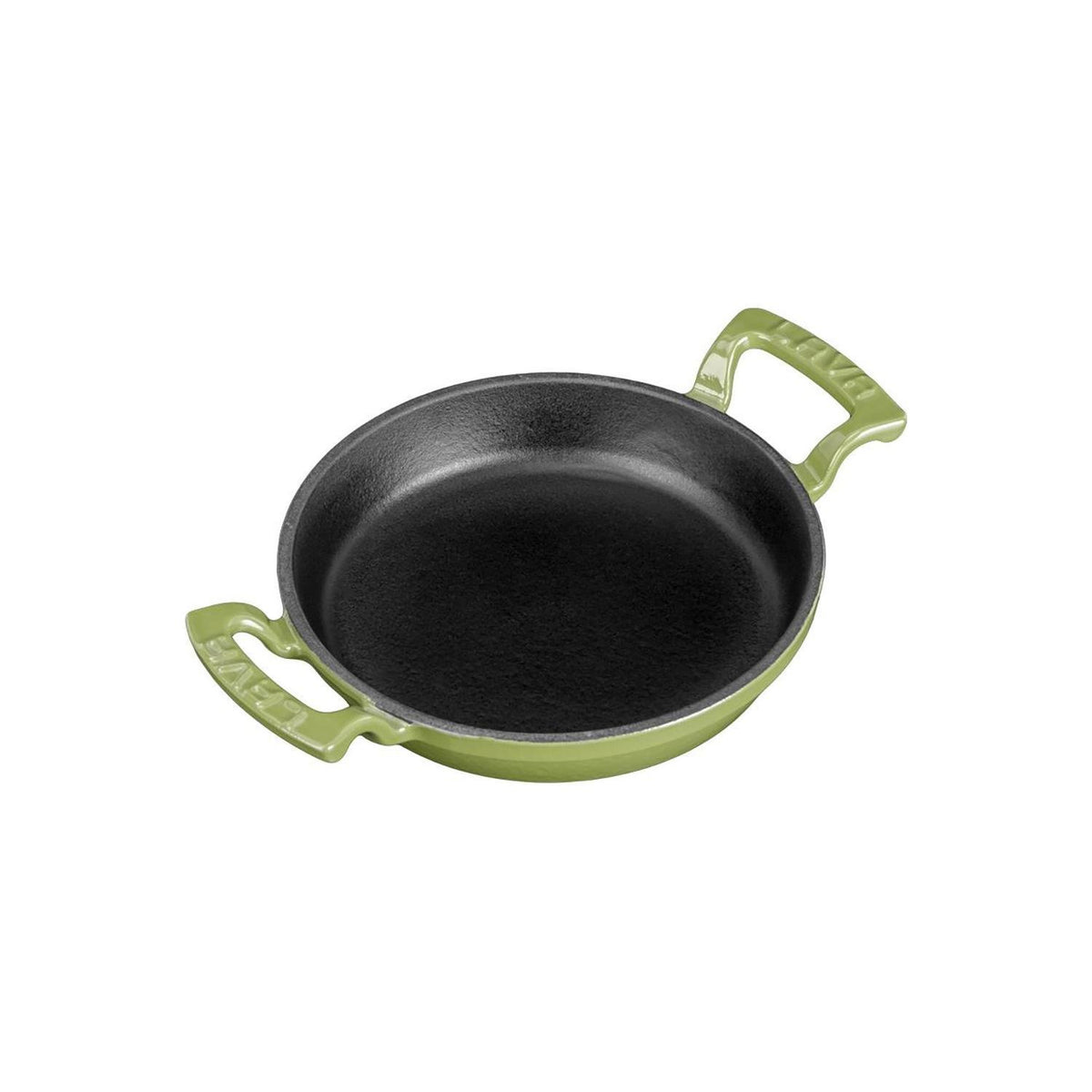 Turgla Cast Iron dia.6.75" h:1" Round Green Cast Iron Pan