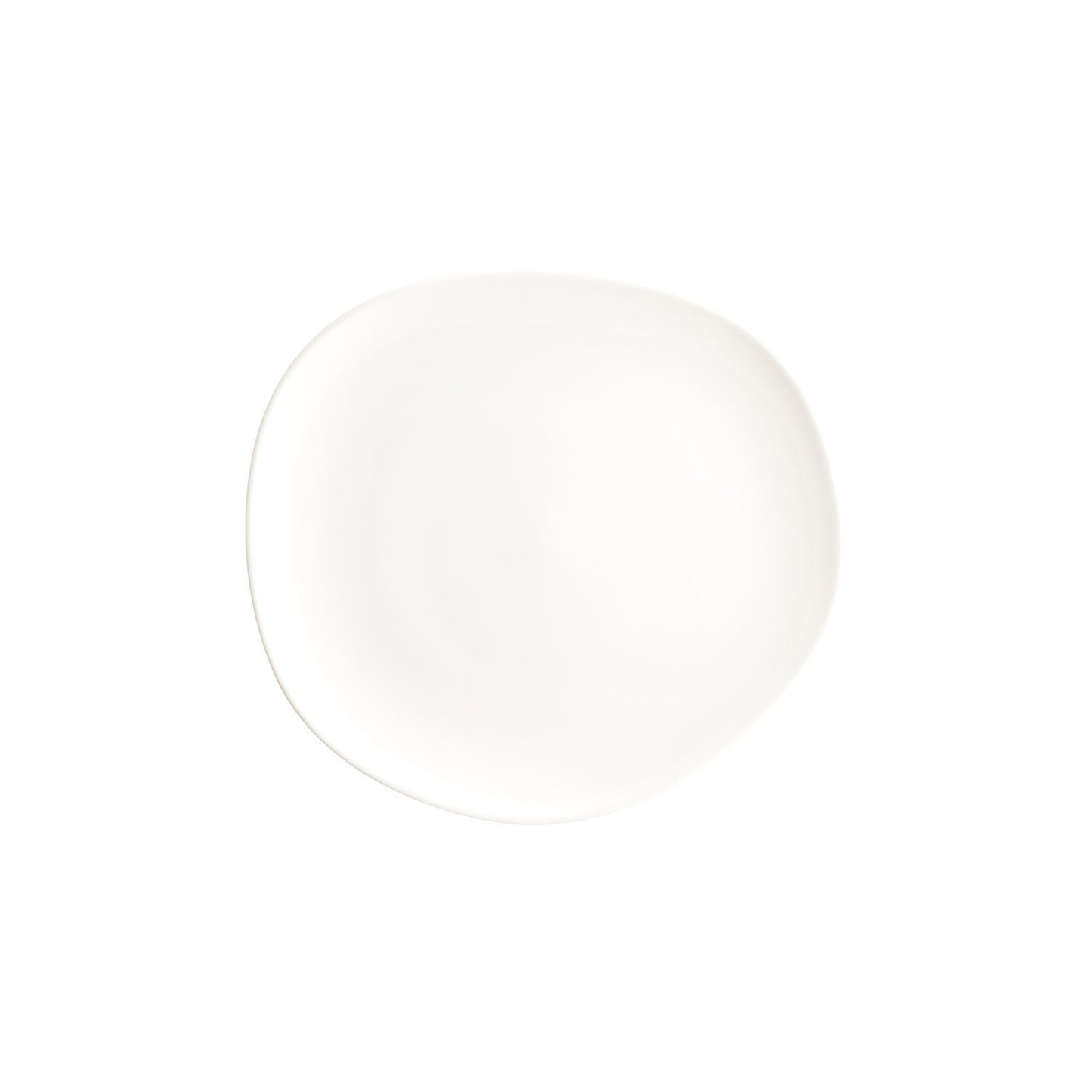 Turgla Vitrified Vago 11.5" x 10.5" Organic Warm White Vitrified Plate - Case Pack: 6