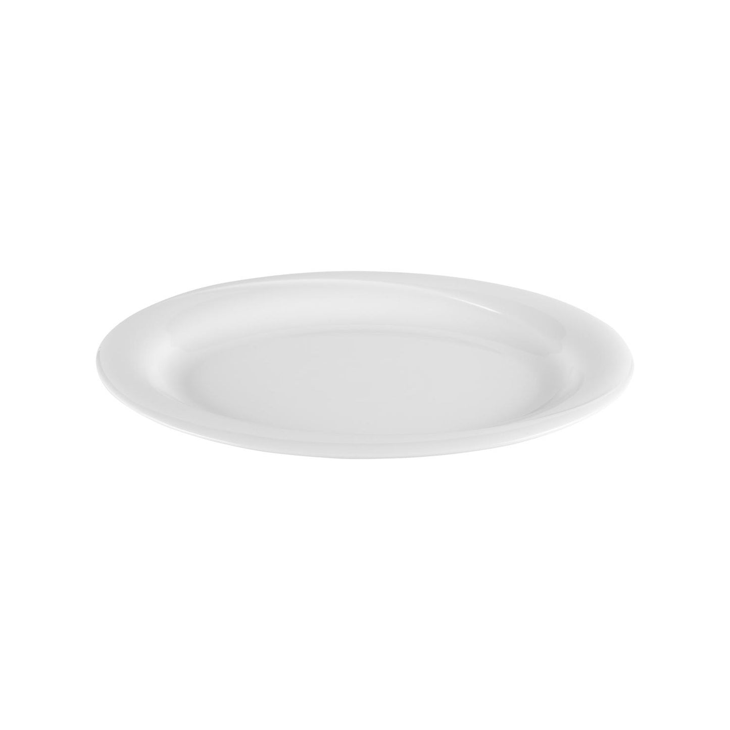Porcelain X-tanbul 13.5" x 10.5" x h:1.25" Oval White Porcelain Platter - Case Pack:6