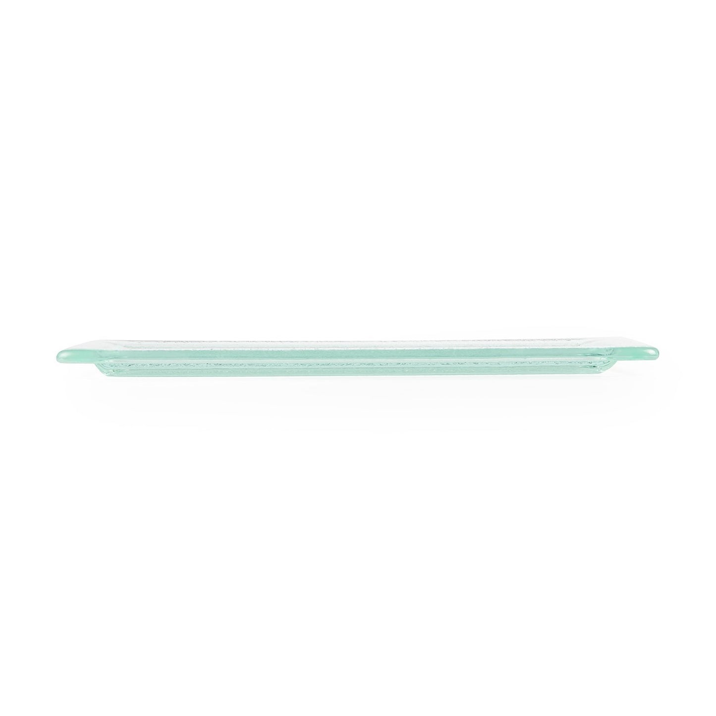 Turgla Fusion Glass 17.75" x 10" x h:0.75" Rectangular Clear Glass Platter