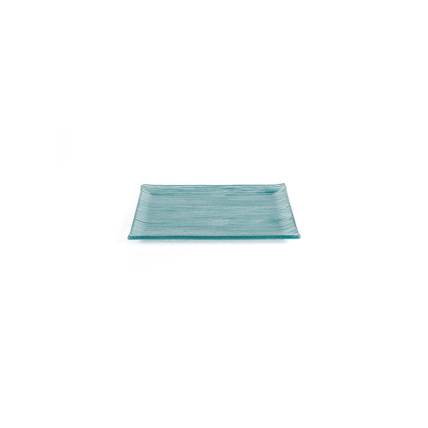 Turgla Fusion Glass 8.5" x 5.75" Rectangular Blue Glass Plate
