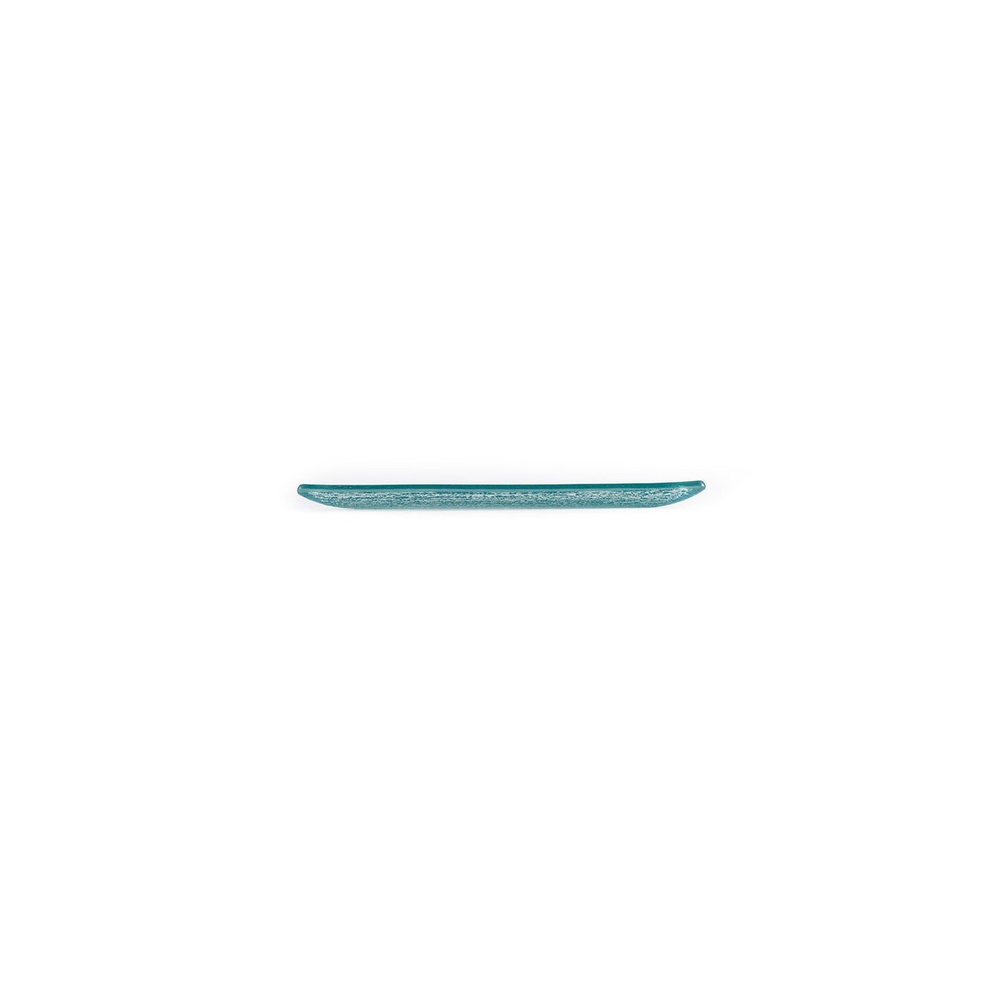 Turgla Fusion Glass 8.5" x 5.75" Rectangular Blue Glass Plate