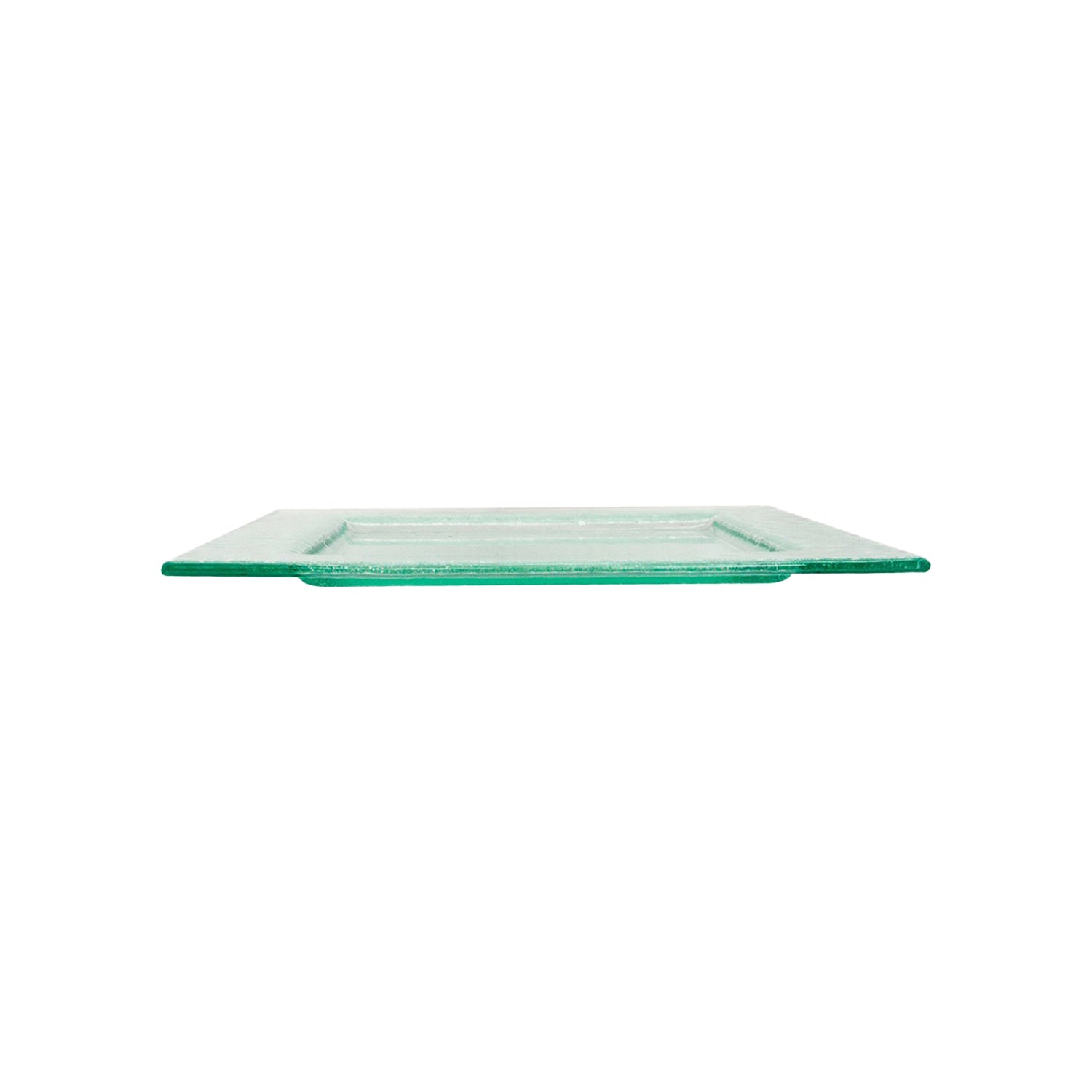 Turgla Fusion Glass 8.75" x 8.75" Square Clear Glass Plate