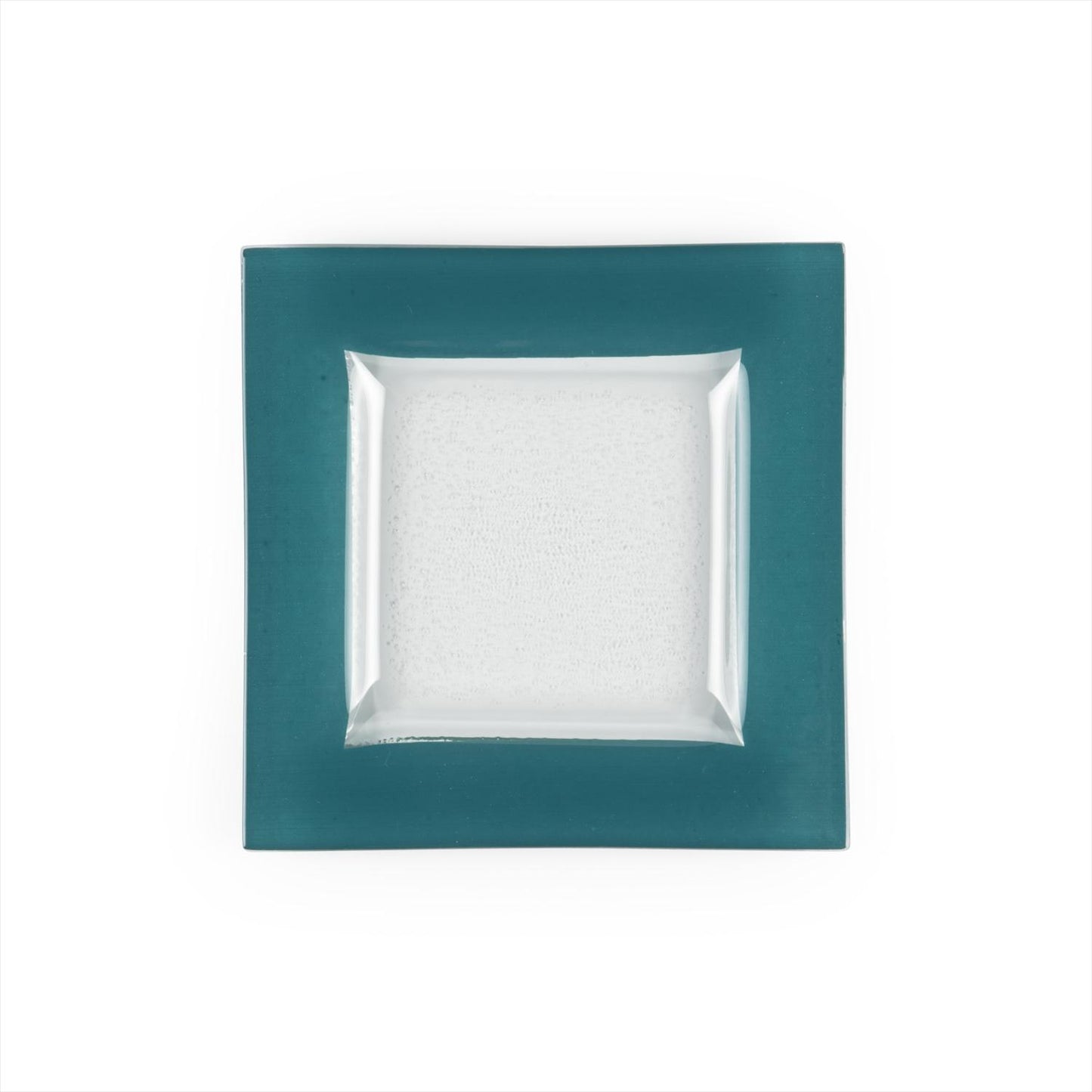 Glass Dinnerware 6" x 6" Square Blue Glass Plate - Case Pack: 12