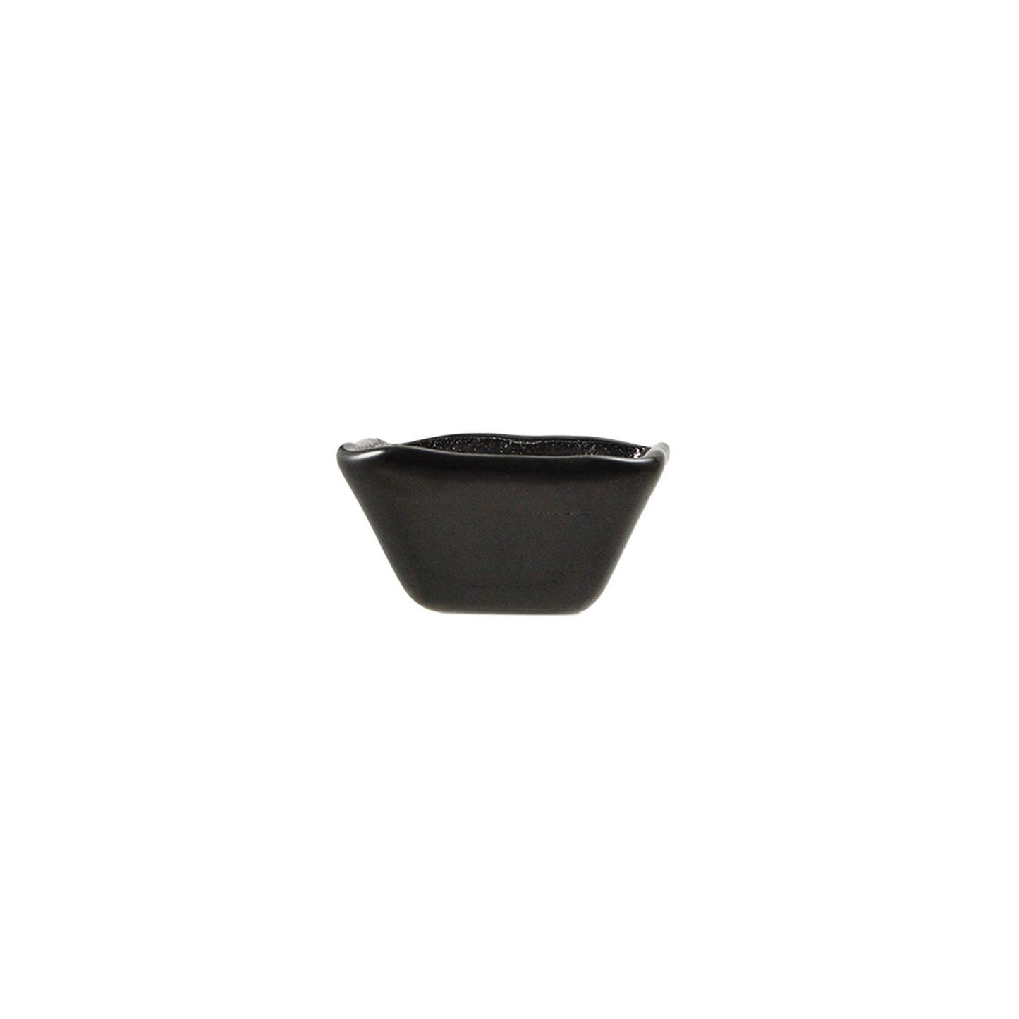 Glass Dinnerware 2.25" x 2.25" x h:1.5" 2 oz. Square Black Glass Ramekin - Case Pack: 24