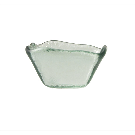 Glass Dinnerware 2.25" x 2.25" x h:1.5" 2 oz. Square Transparent Green Glass Ramekin - Case Pack: 24