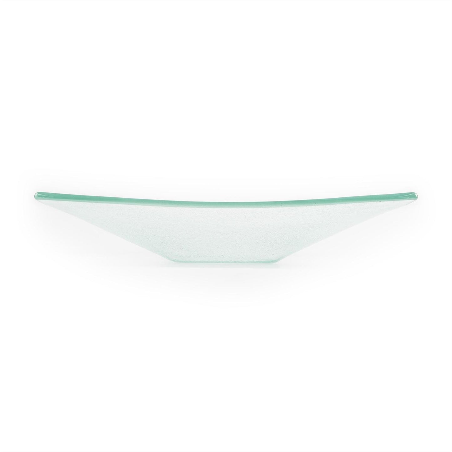 Glass Dinnerware 10.75" x 0.5" x h:1.5" 1 oz. Square Clear Glass Deep Plate - Case Pack: 6