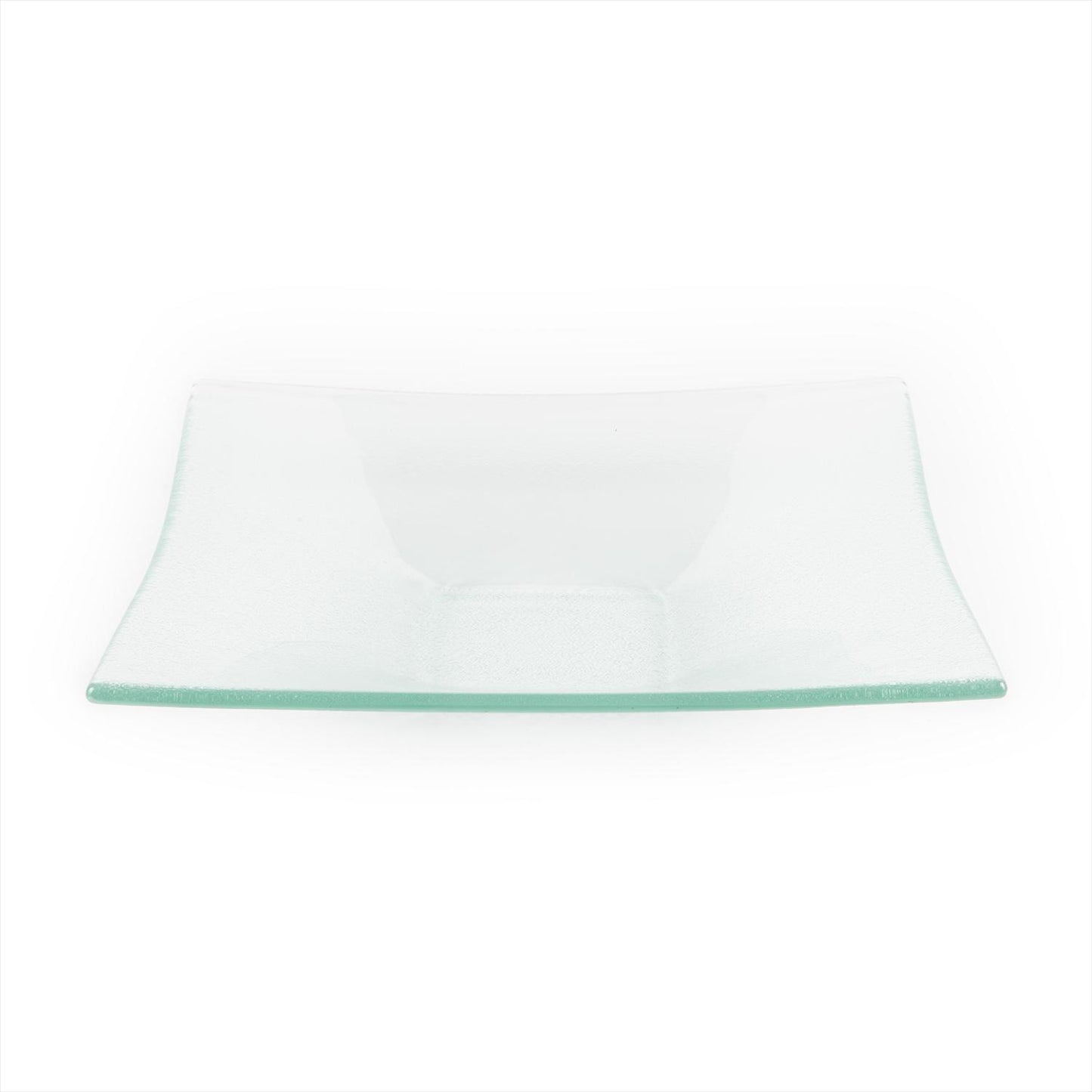 Glass Dinnerware 10.75" x 0.5" x h:1.5" 1 oz. Square Clear Glass Deep Plate - Case Pack: 6