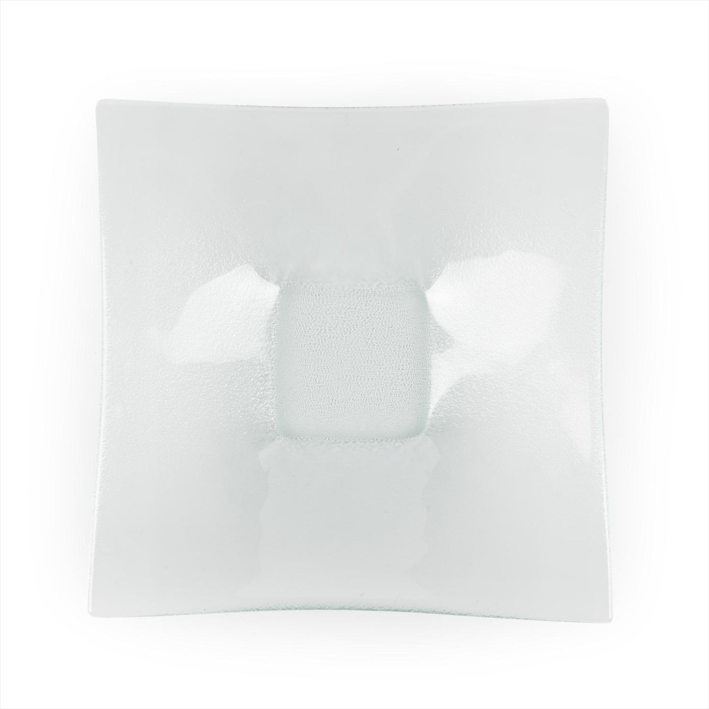 Glass Dinnerware 10.75" x 0.5" x h:1.5" 1 oz. Square Clear Glass Deep Plate - Case Pack: 6