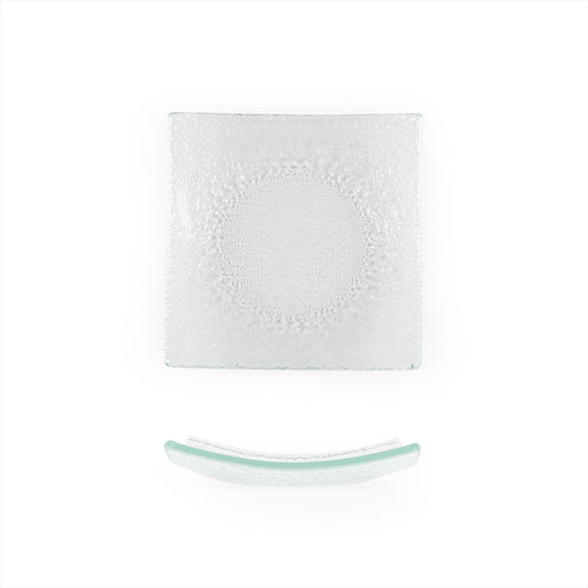 Glass Dinnerware 5.75" x 5.75" Square Clear Glass Plate - Case Pack: 12