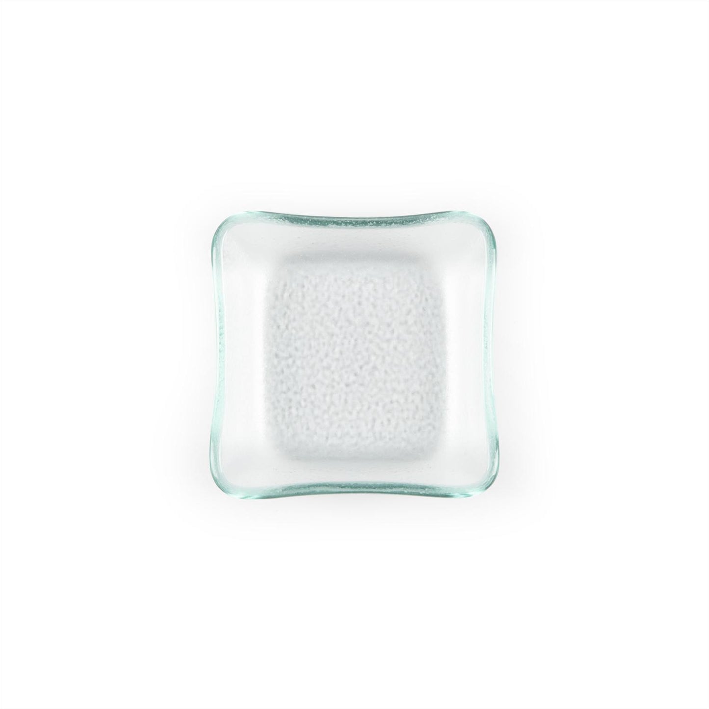 Glass Dinnerware 3.5" x 3.5" x h:1.25" 3 oz. Square Clear Glass Deep Plate - Case Pack: 24