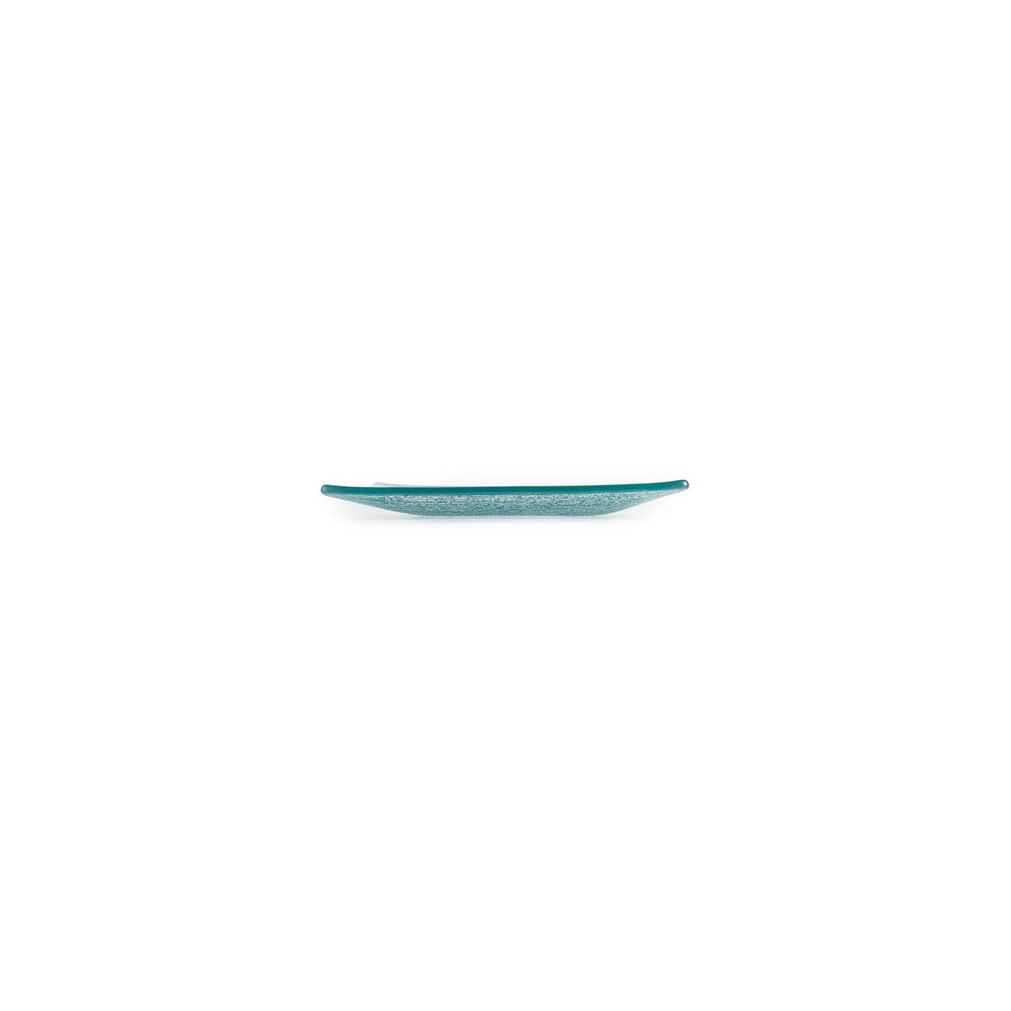Turgla Fusion Glass 7.75" x 7.75" Square Blue Glass Plate