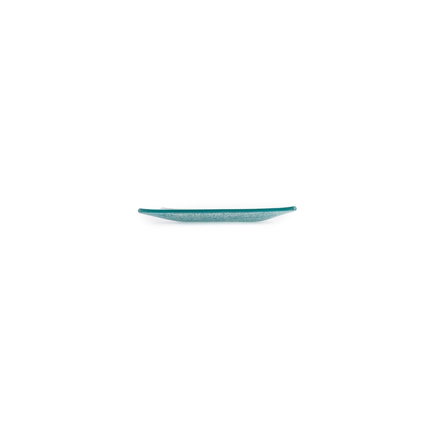 Turgla Fusion Glass 7.75" x 7.75" Square Blue Glass Plate