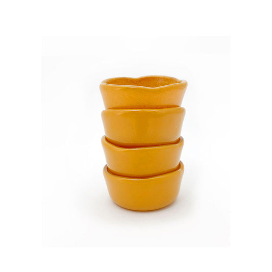 Glass Dinnerware dia.2" h:1" 1 oz. Round Turmeric Glass Ramekin - Case Pack: 24