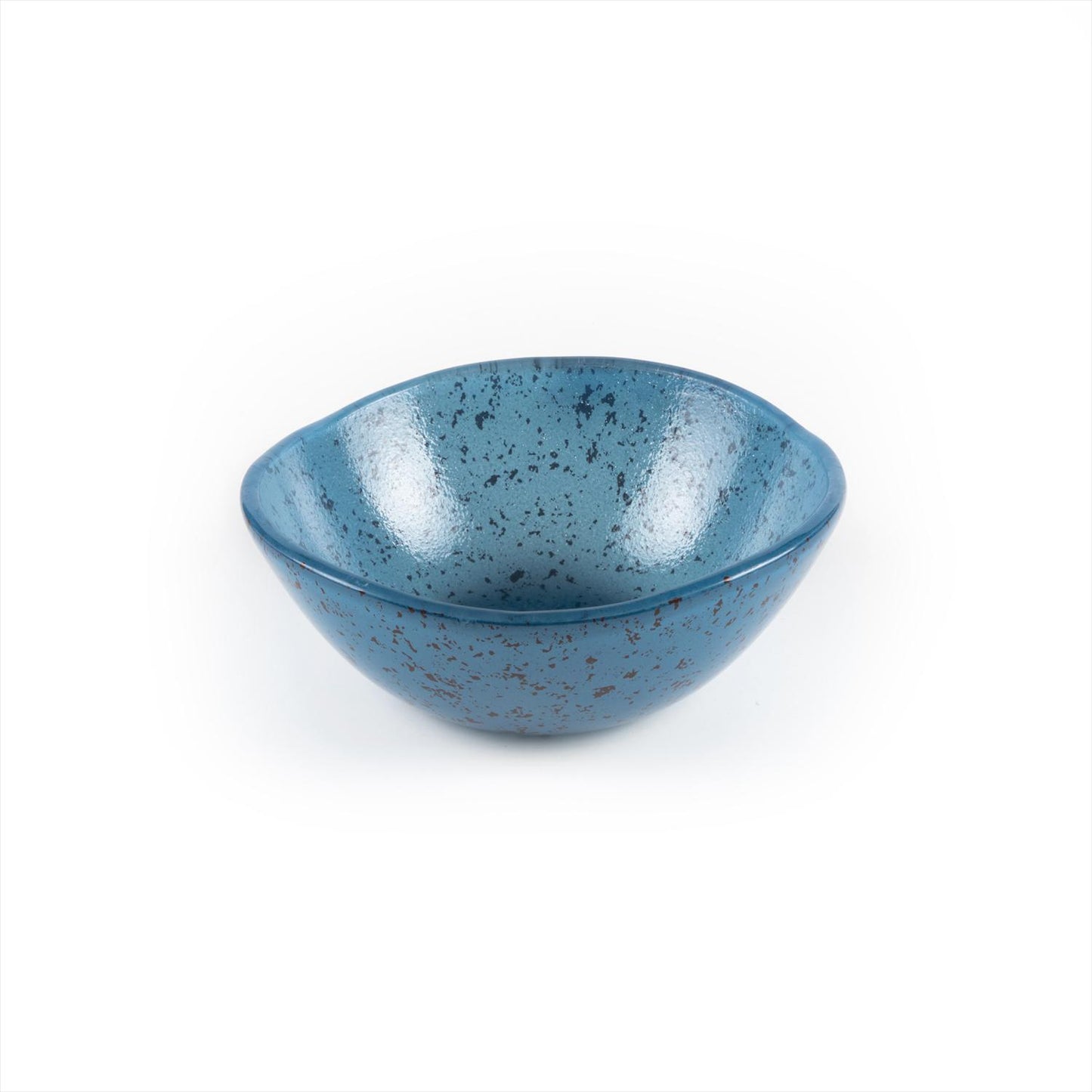 Glass Dinnerware dia.5.5" h:2" 14 oz. Round Blue Glass Bowl - Case Pack: 12