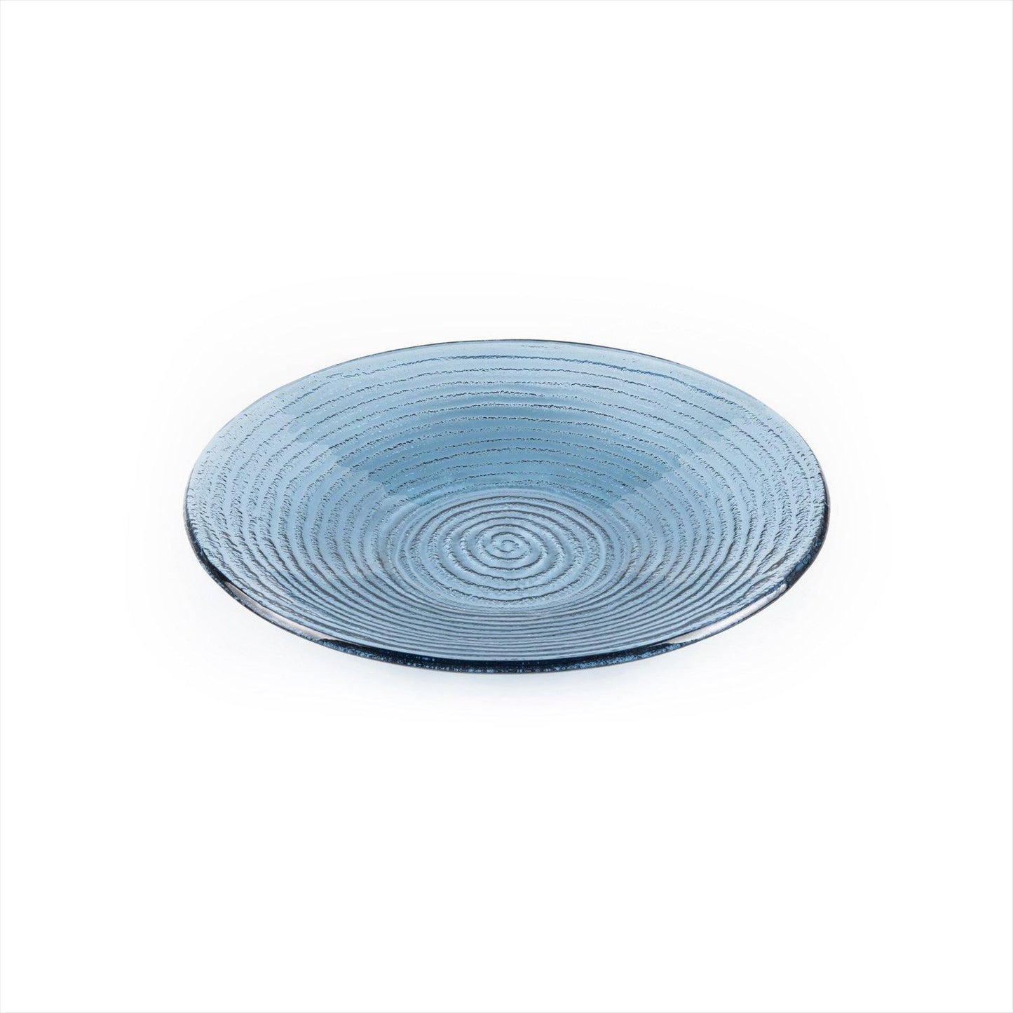 Glass Dinnerware dia.11.75" h:1.5" 32 oz. Round Transparent Blue Glass Bowl - Case Pack: 6