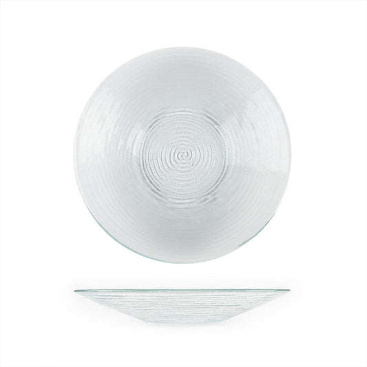 Glass Dinnerware dia.13.75" h:2" 58 oz. Round Clear Glass Bowl - Case Pack: 6