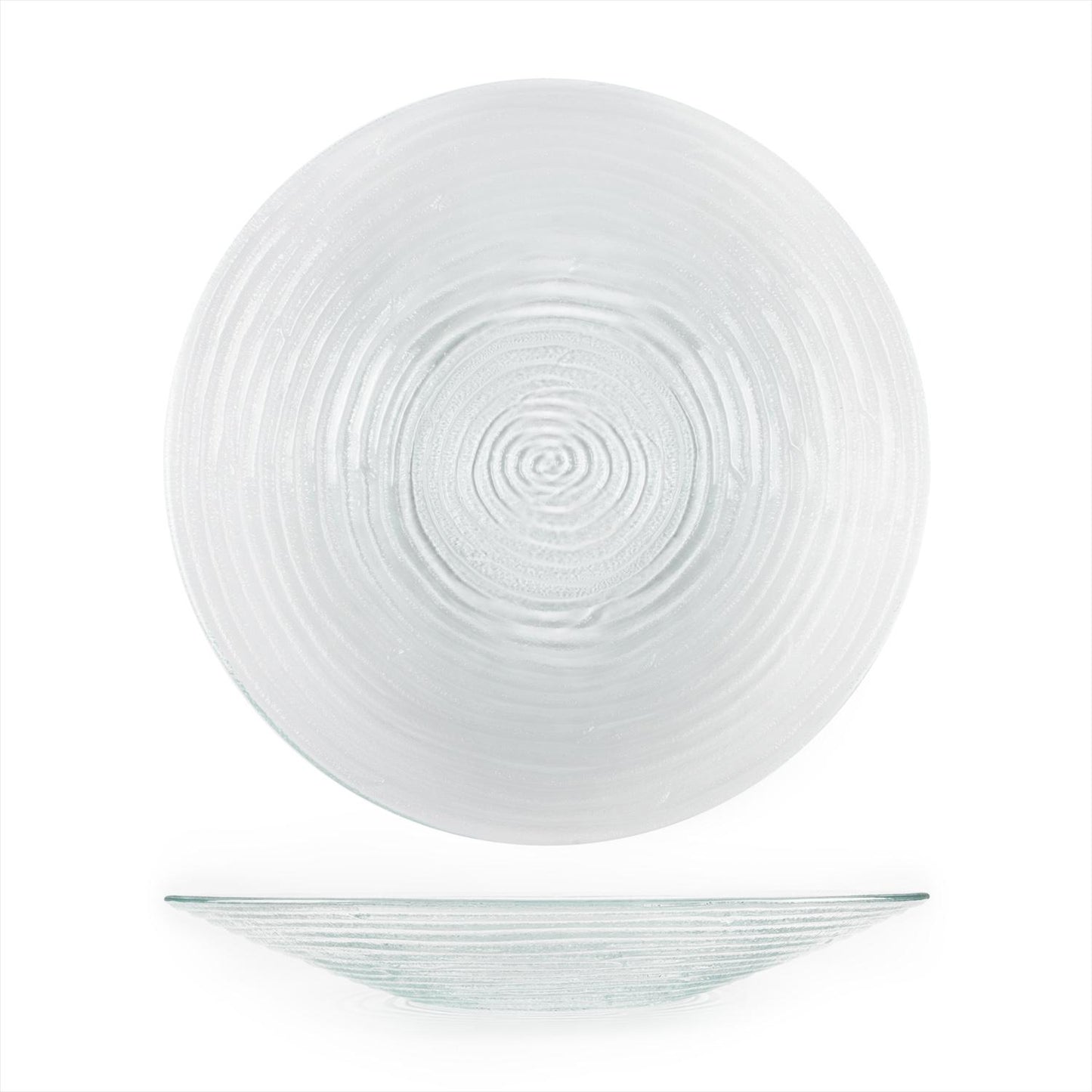 Glass Dinnerware dia.17.75" h:3" 4.5 qt. Round Clear Glass Bowl - Case Pack: 2