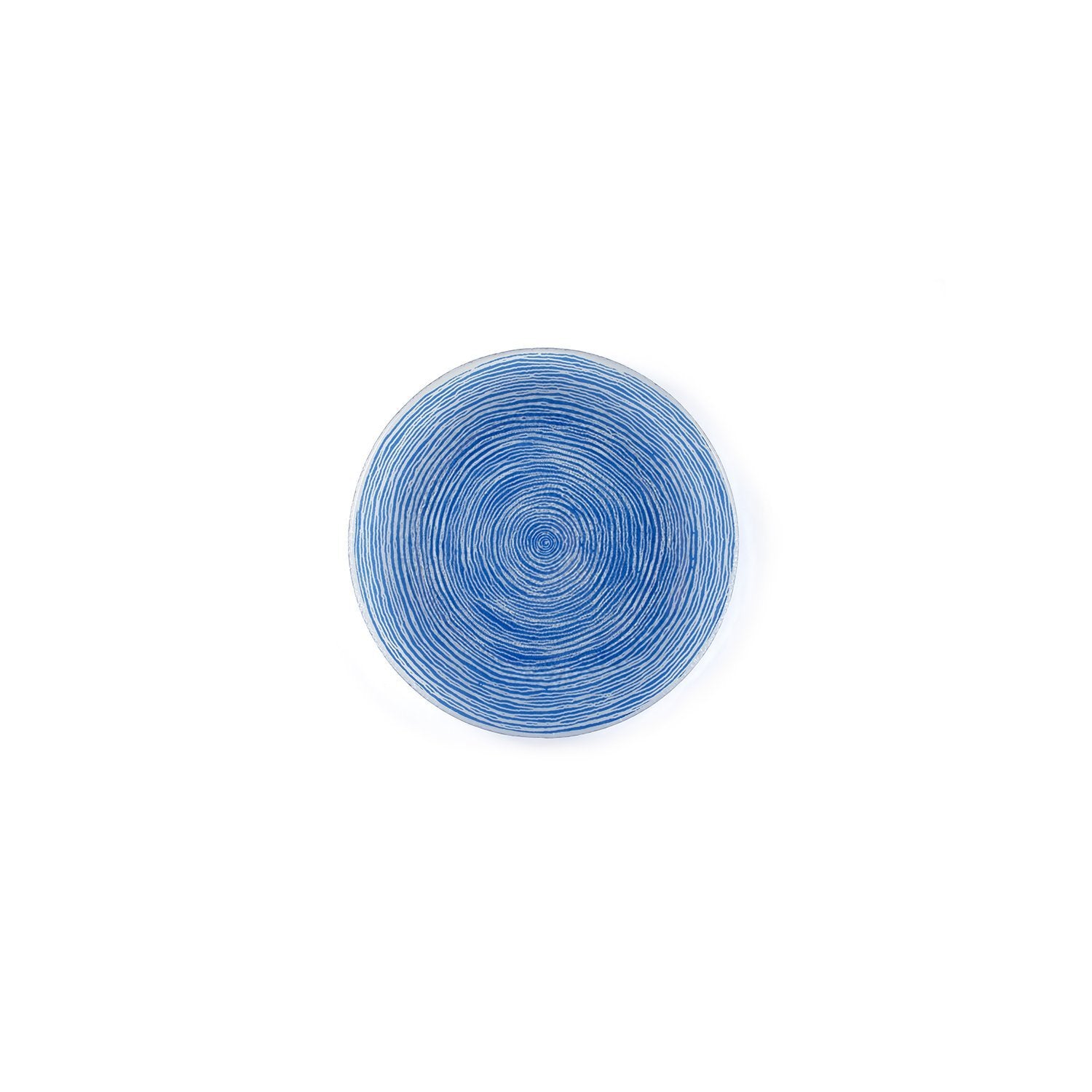 Turgla Fusion Glass dia.7.75" Round Blue Glass Plate
