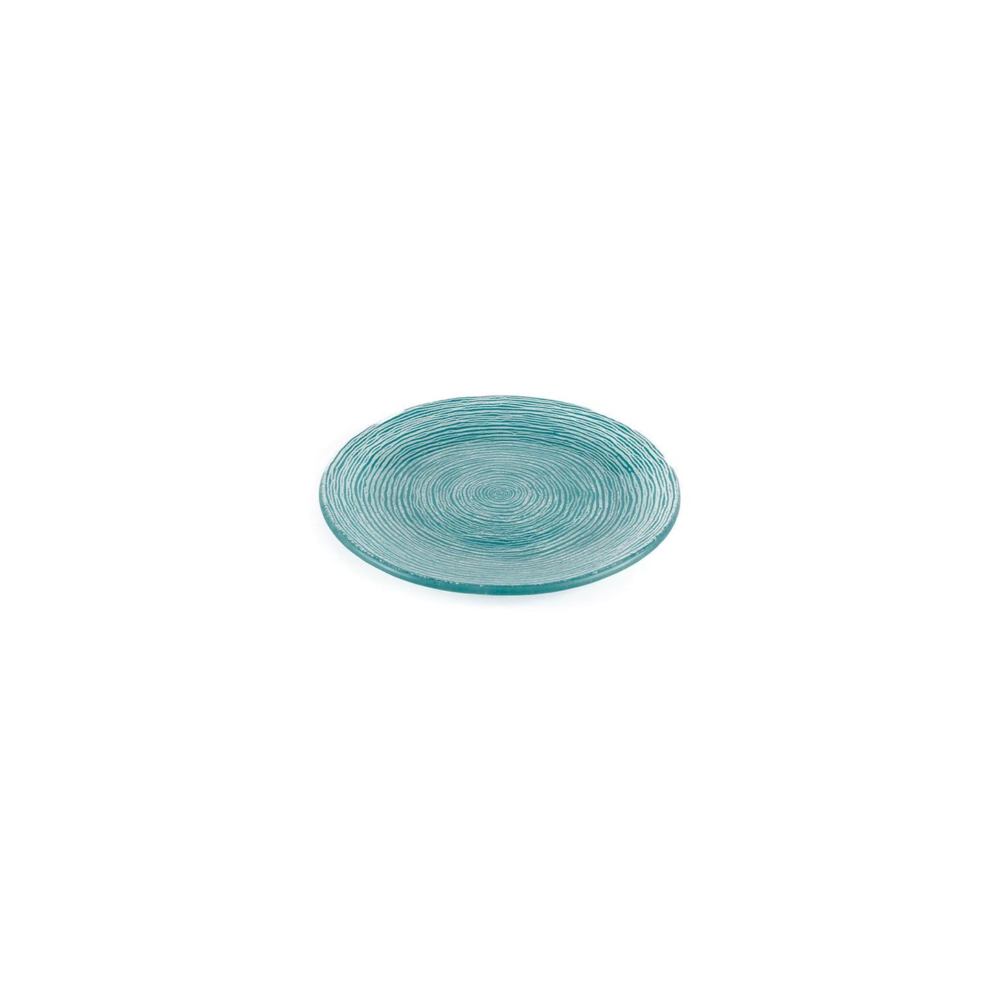 Glass Dinnerware dia.7.75" Round Blue Glass Plate - Case Pack: 12