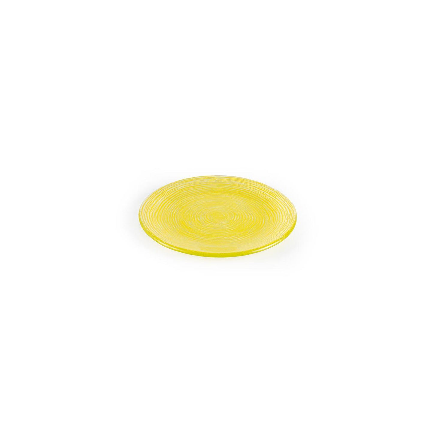 Glass Dinnerware dia.7.75" Round Yellow Glass Plate - Case Pack: 12