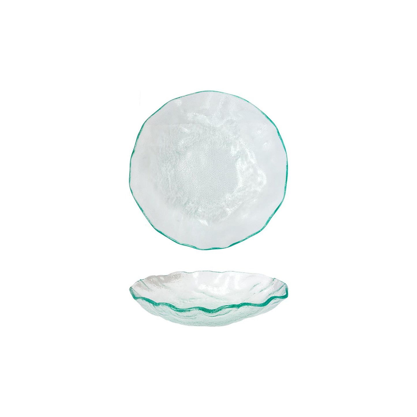 Glass Dinnerware dia.8" h:2" 16 oz. Round Clear Glass Bowl - Case Pack: 6