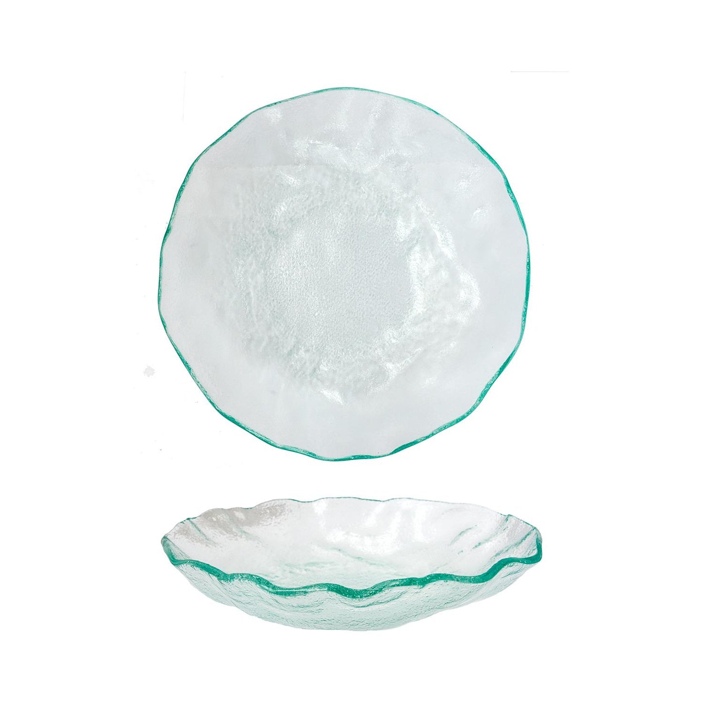 Glass Dinnerware dia.12" h:2.25" 60 oz. Round Clear Glass Bowl - Case Pack: 4