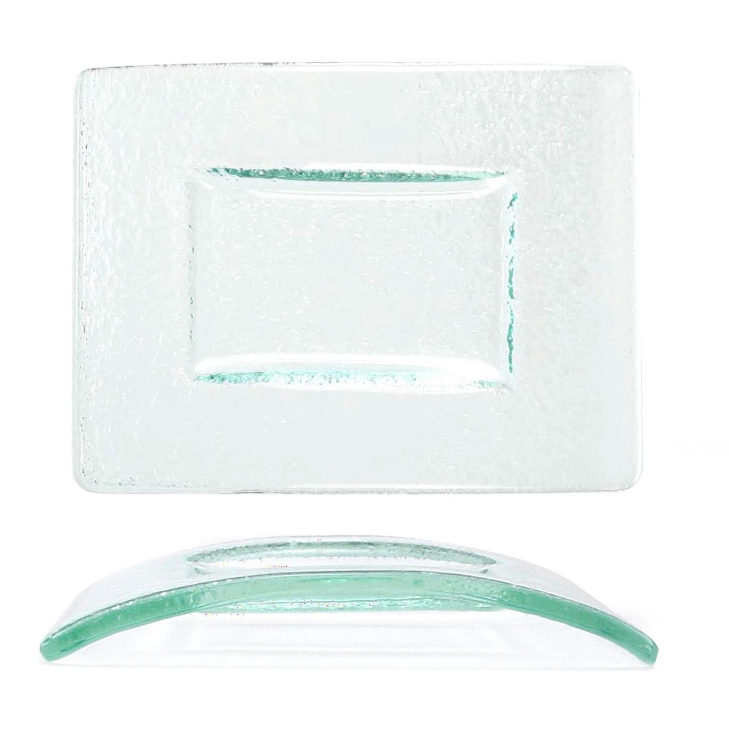 Glass Dinnerware 6" x 4" Rectangular Clear Glass Plate - Case Pack: 12