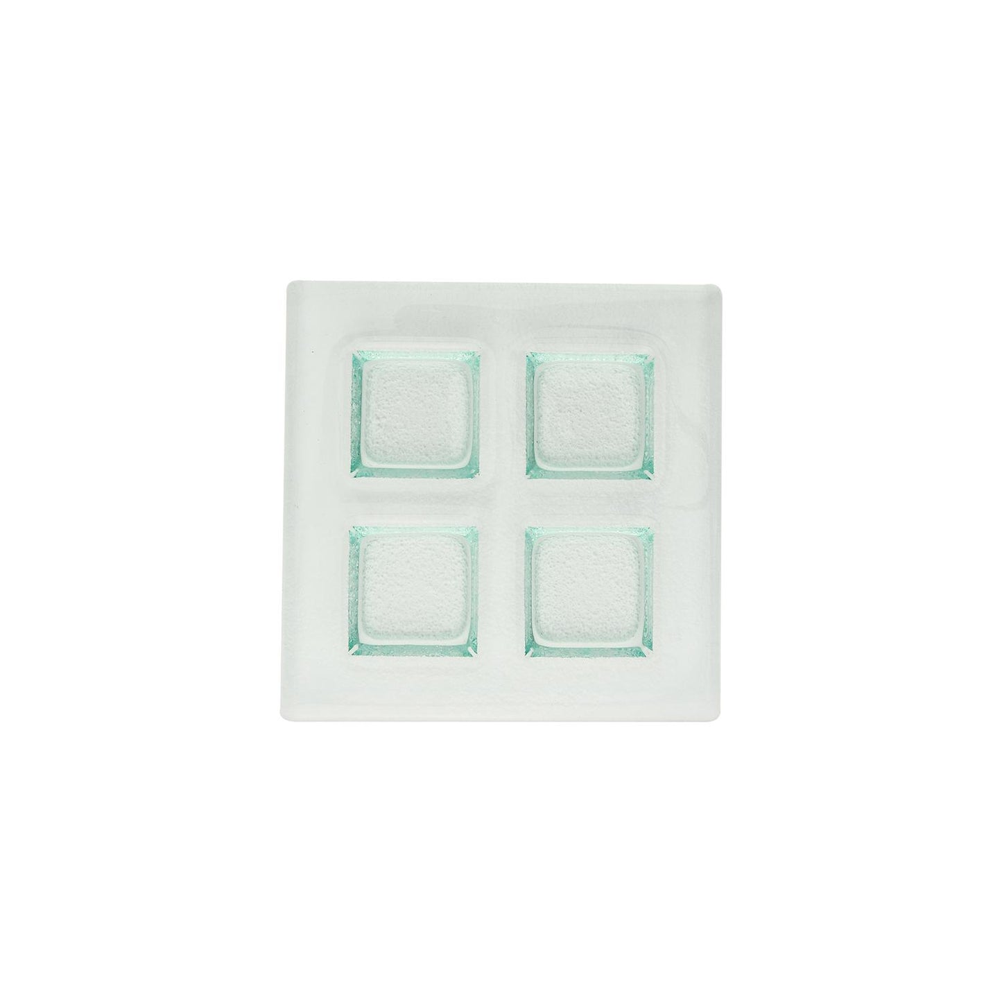 Glass Dinnerware 8" x 8" Square Clear Glass Sectional Plate - Case Pack: 12