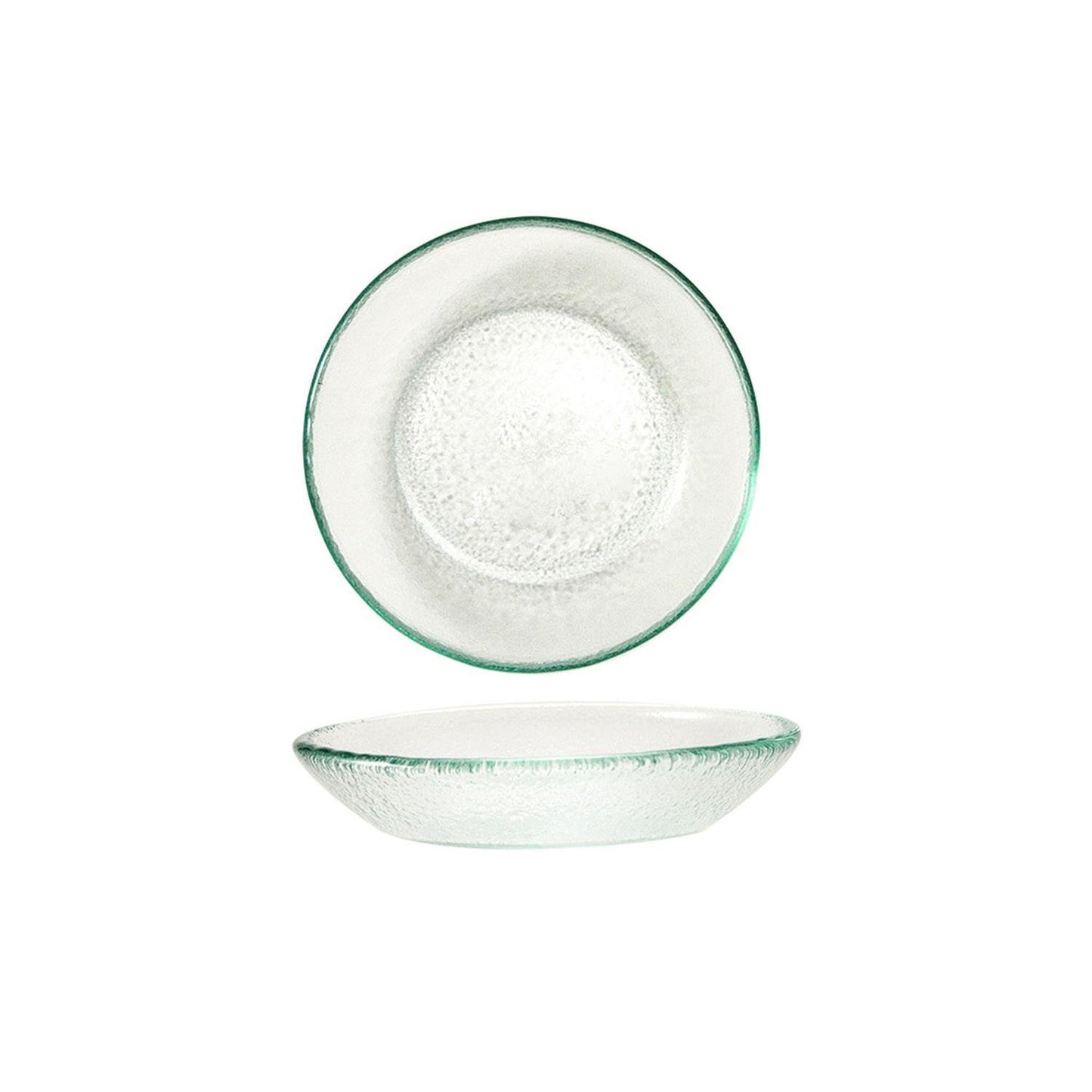 Turgla Fusion Glass dia.5.5" h:1.25" 8 oz. Round Clear Glass Bowl