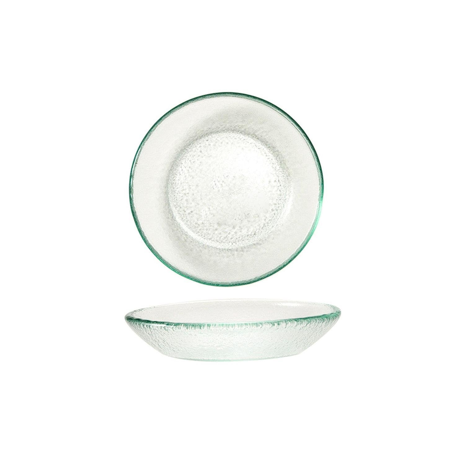 Turgla Fusion Glass dia.5.5" h:1.25" 8 oz. Round Clear Glass Bowl