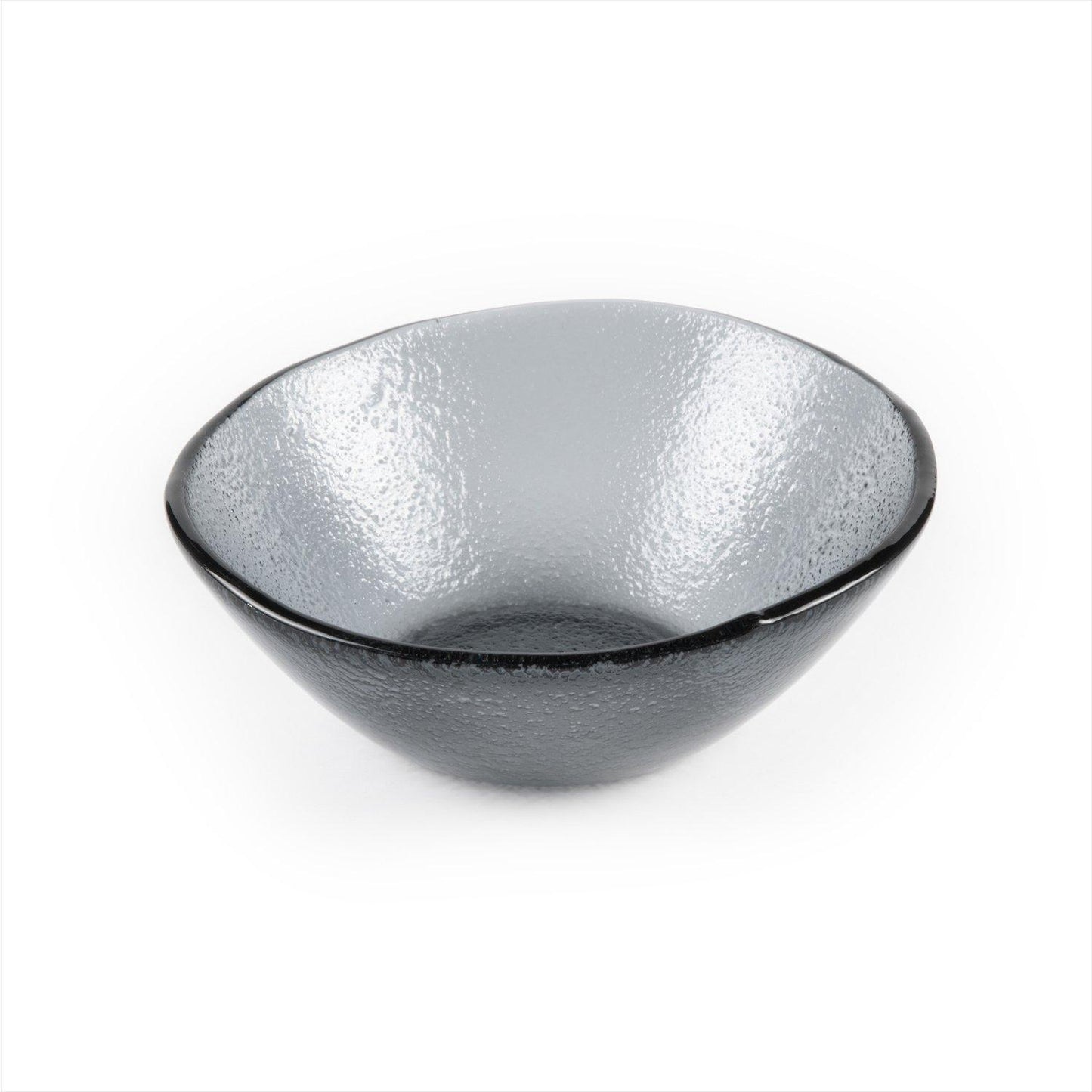 Glass Dinnerware dia.7.5" h:2.75" 20 oz. Round Charcoal Glass Bowl - Case Pack: 12