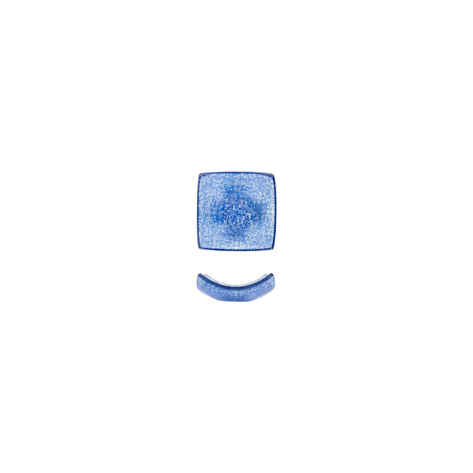 Glass Dinnerware 3.5" x 3.5" x h:1.25" 3 oz. Square Blue Glass Ramekin - Case Pack: 24